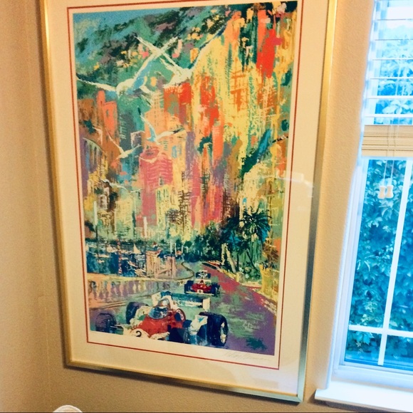 LeRoy Neiman's - "Grand Prix de Monaco"
Gold Framed Serigraph - Picture 2 of 10